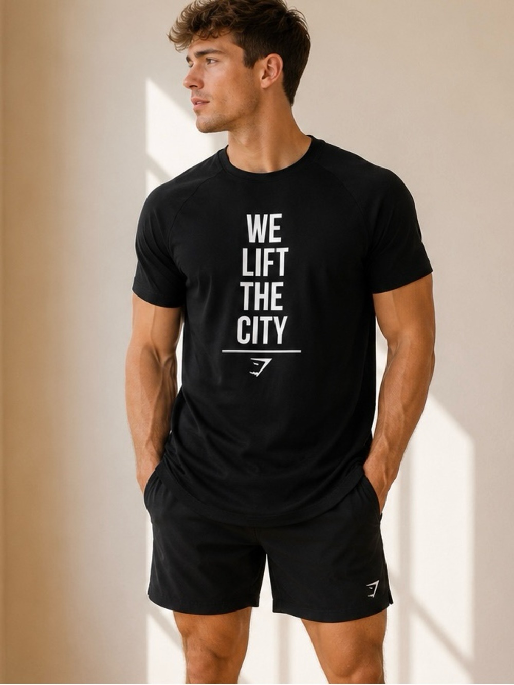 Gymshark We Lift The City Houston Black Men’s T-Shirt L